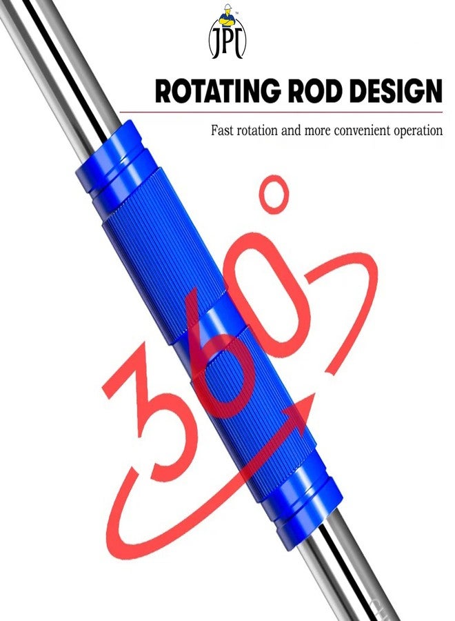 JPT مفتاح ربط JPT دوار 360 درجة من النوع T مقاس 1/2 بوصة (12.5 مم) مع ذراع ربط قابل للفصل على شكل حرف T لأدوات أكمام مقبس الزاوية السداسية/الاثني عشر - Image 3